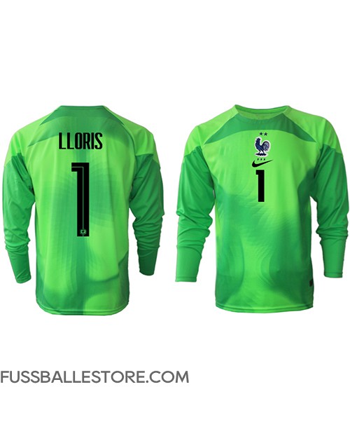 Günstige Frankreich Hugo Lloris #1 Torwart Auswärtstrikot WM 2022 Langarm